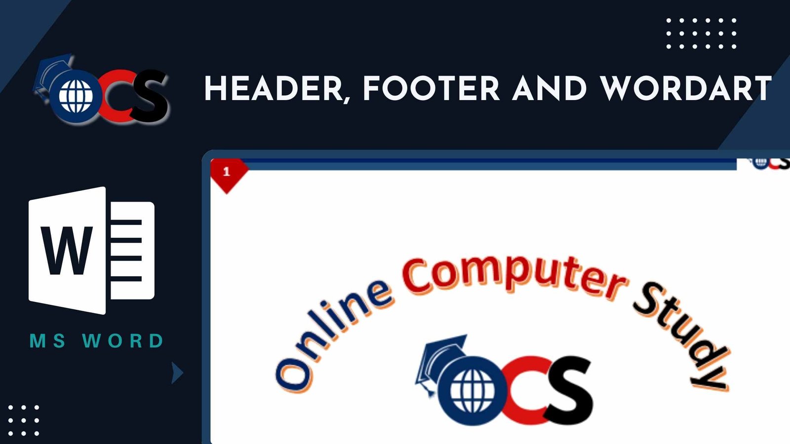 Header Footer WordArt MS Word Project Free for Student